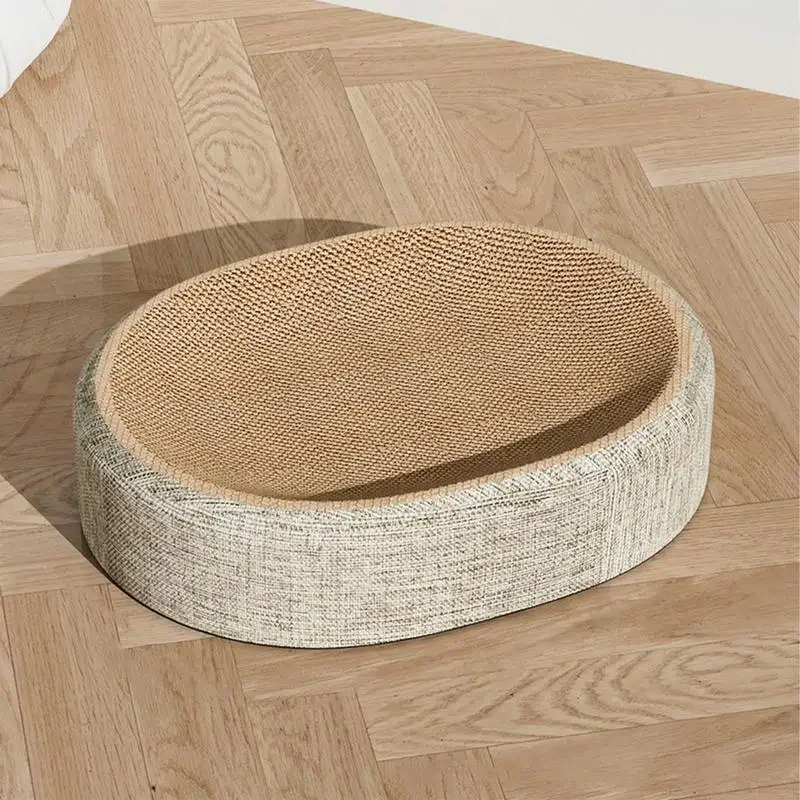Pet Beds - وسادة خدش بيضاوية الشكل للقطط، مصنوعة