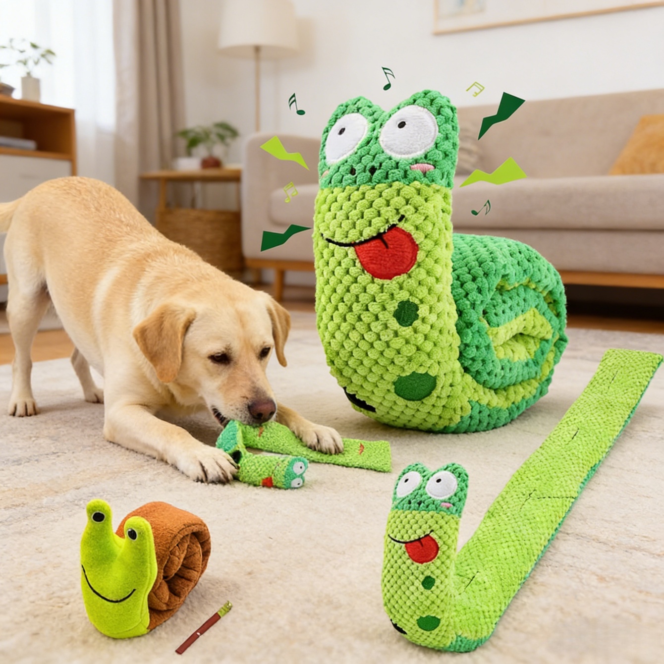 Indestructible Dog Chew Toy - لعبة تفاعلية للكلاب على شكل حلزون،