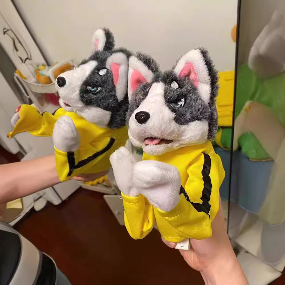 Dog Toys - دمية كلب هاسكي لتدريب اللكمات، دمية