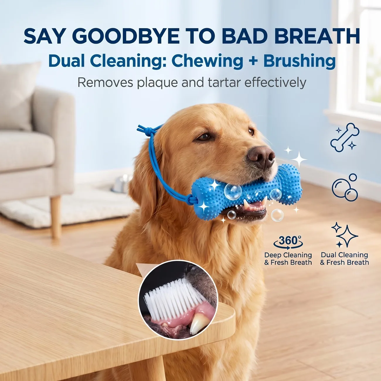 لعبة مضغ قابلة لإعادة الاستخدا - مراجعة Teeth Cleaning Dog Chew Bone وسعره