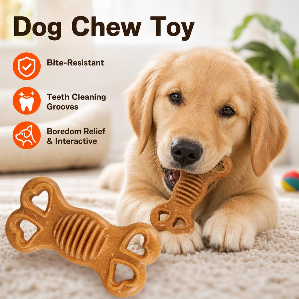 لعبة عض للكلاب غير قابلة للتلف - مراجعة Teeth Cleaning Dog Chew Bone وسعره