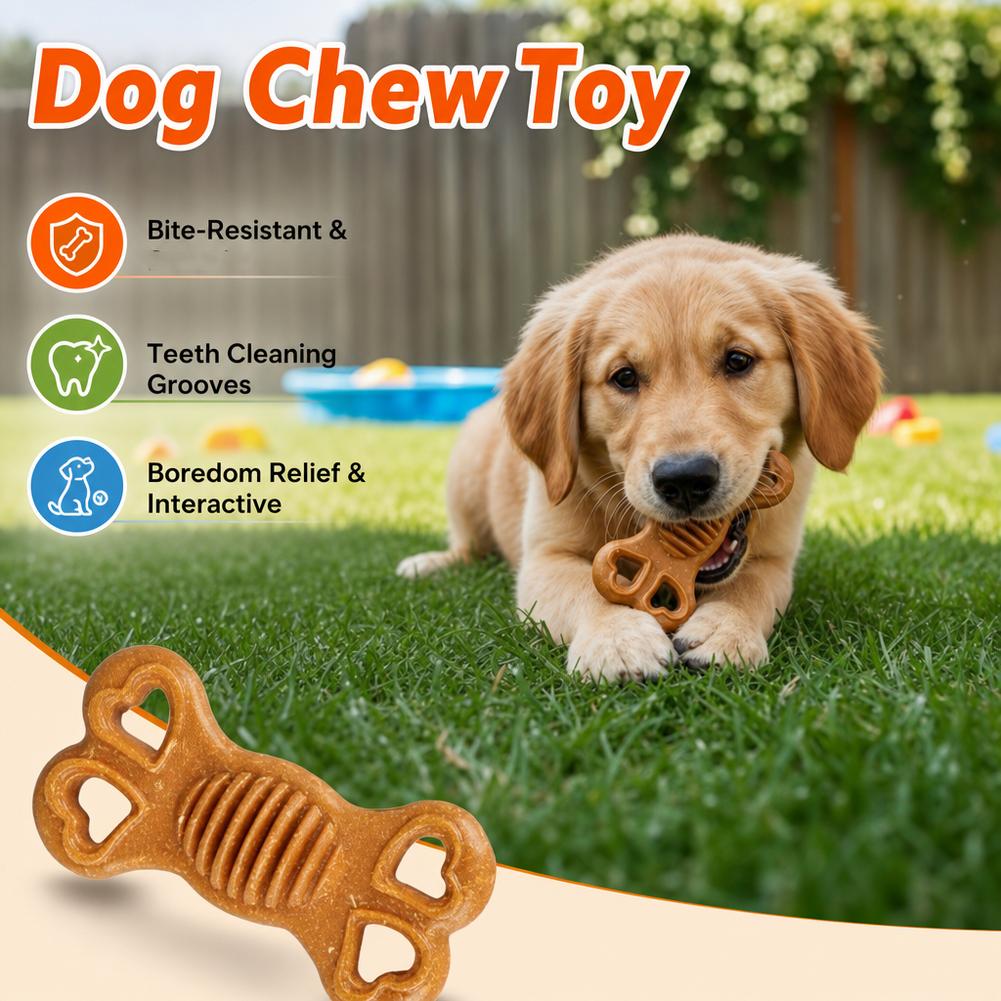 لعبة عض للكلاب غير قابلة للتلف - مراجعة Teeth Cleaning Dog Chew Bone وسعره
